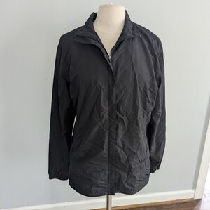 Women's Callaway Black Lightweight Rain jacket Windbreaker XL Golf Preppy
